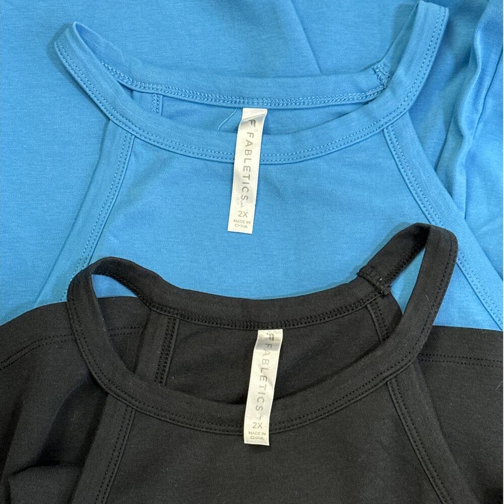 Fabletics Live-In High Neck Tank Dress Lot of 2 Sleeveless Midi Sz 2X Activewear - Picture 6 of 9